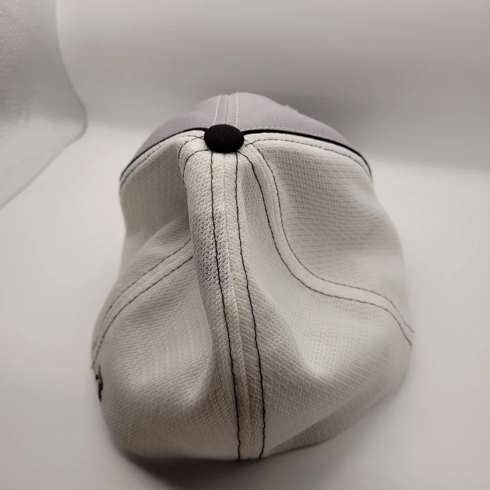 Richardson 172 Flexfit Hat Grey White Mesh Back Embroidered Letter H LG-XL Cap